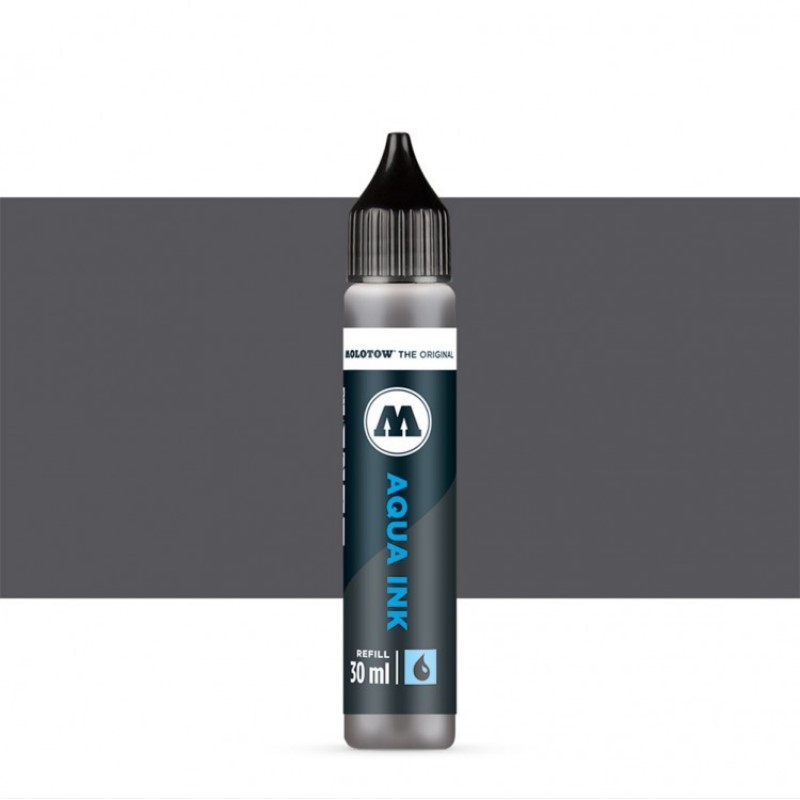 Akvarelový inkoust MOLOTOW Refill Ink pro Aqua, neutral grey 01