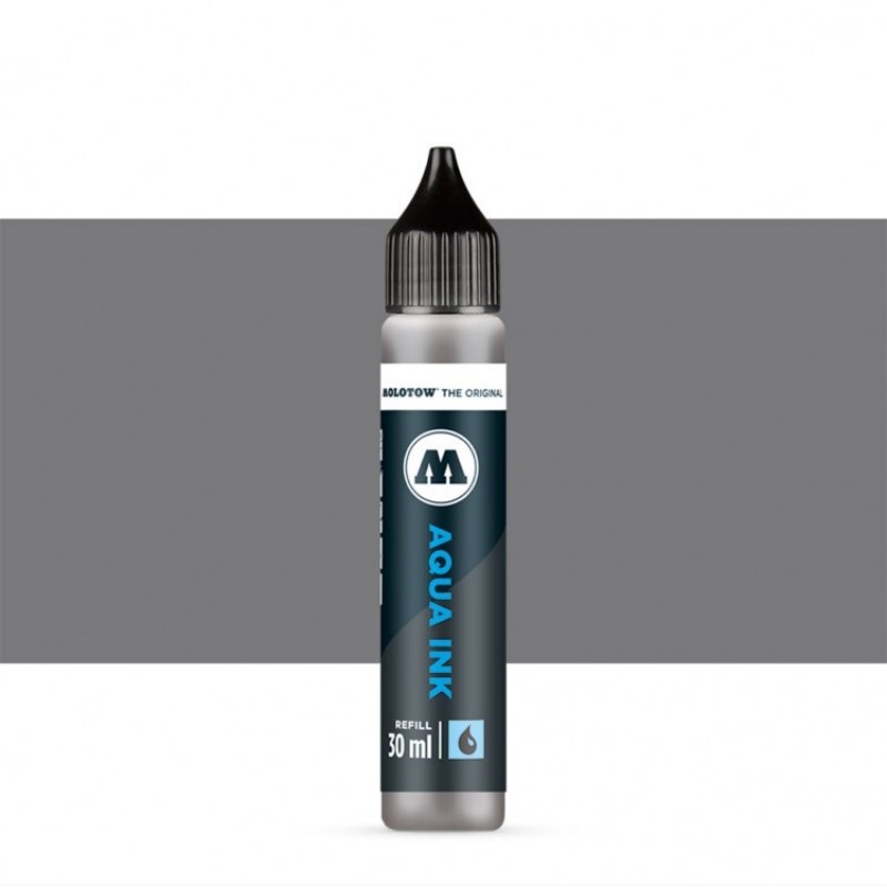 Akvarelový inkoust MOLOTOW Refill Ink pro Aqua, neutral grey 02
