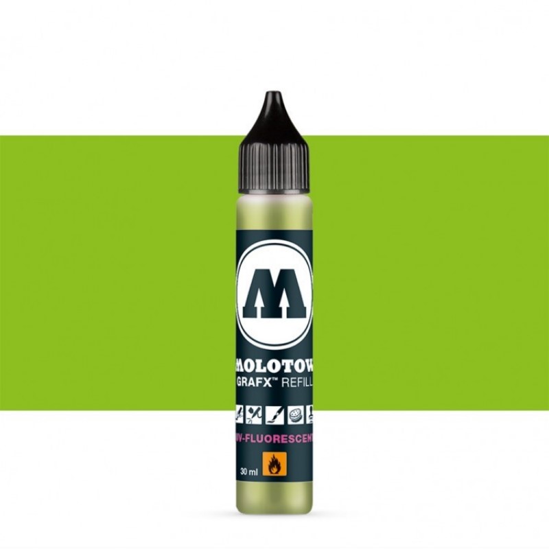 Lihový inkoust MOLOTOW Refill Ink pro GRAFX, zelený UV-FLUORESCENT