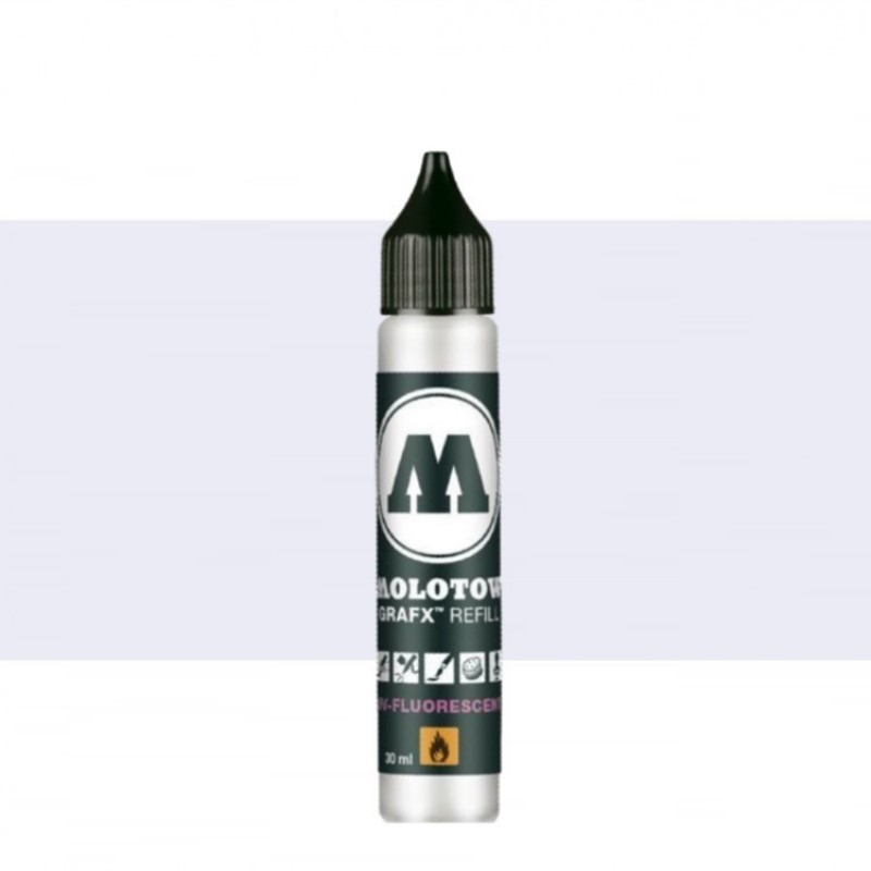 Lihový inkoust MOLOTOW Refill Ink pro GRAFX, neviditelný modrý UV-FLUORESCENT