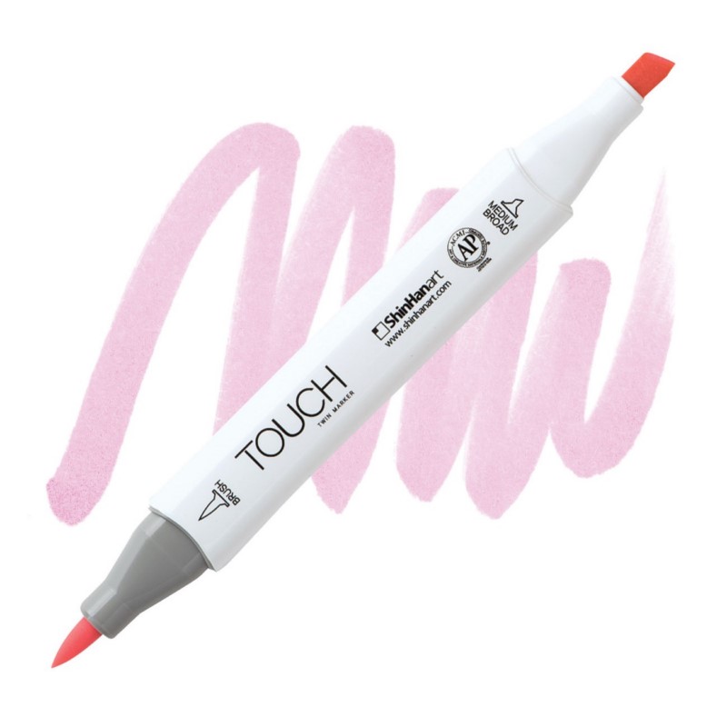 Lihová fixa TOUCH oboustranná Brush & Chisel, RP137 Medium pink