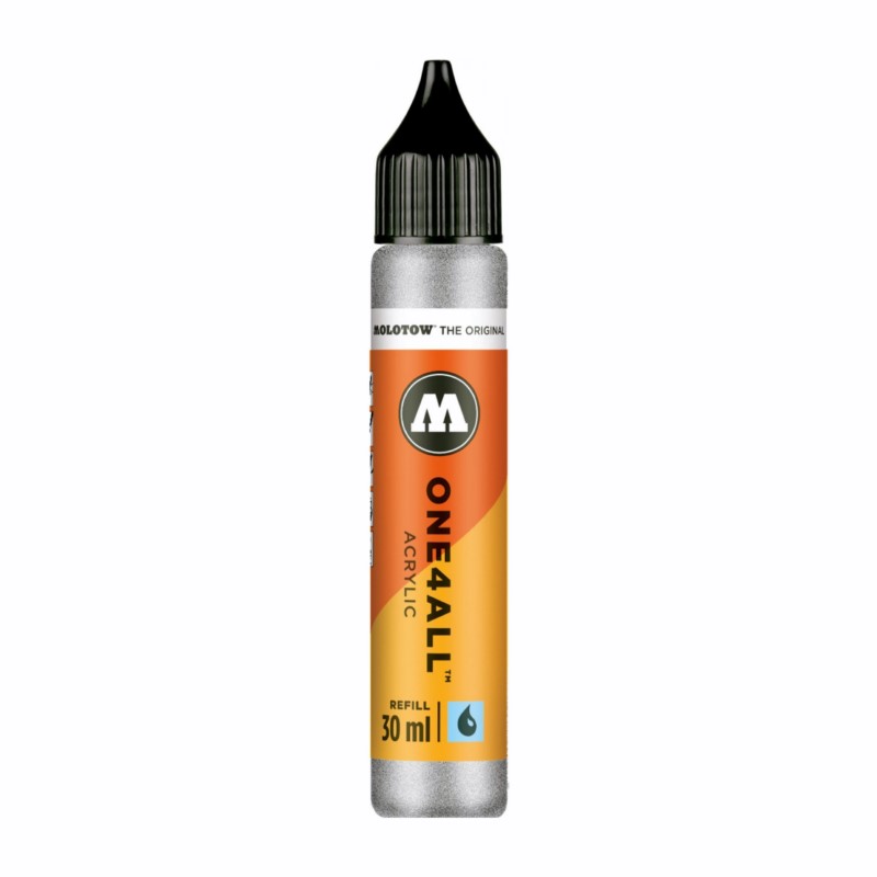 Akrylový inkoust MOLOTOW Refill Ink pro One4All 30ml, metallic silver