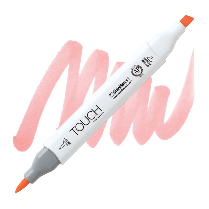 Lihová fixa TOUCH oboustranná Brush & Chisel, R140 Light orange
