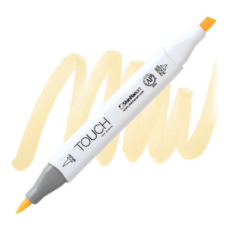 Lihová fixa TOUCH oboustranná Brush & Chisel, Y141 Buttercup yellow