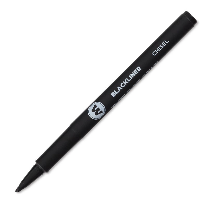 Technický liner MOLOTOW Blackliner, černý Chisel