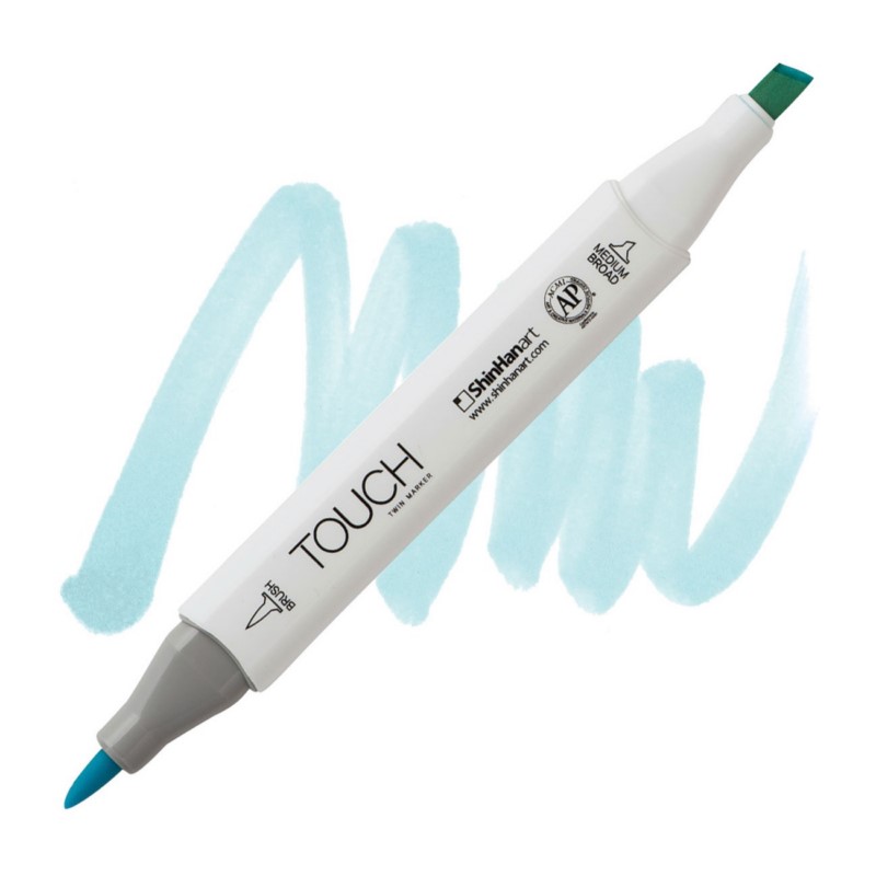 Lihová fixa TOUCH oboustranná Brush & Chisel, B143 Mint blue