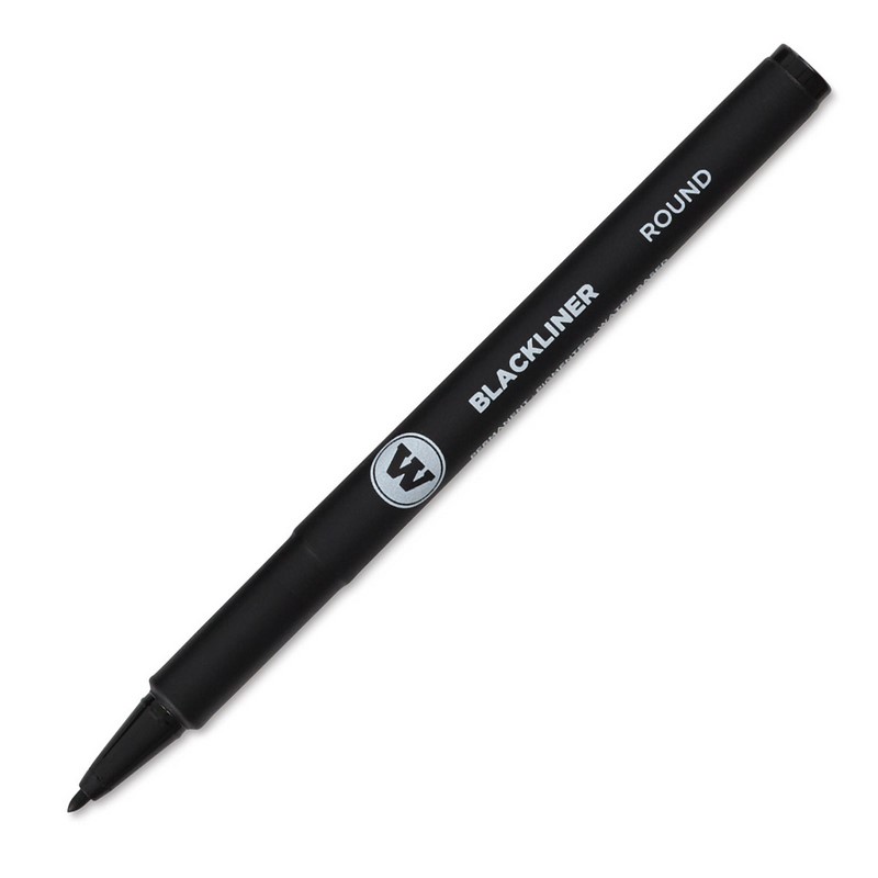 Technický liner MOLOTOW Blackliner, černý Round