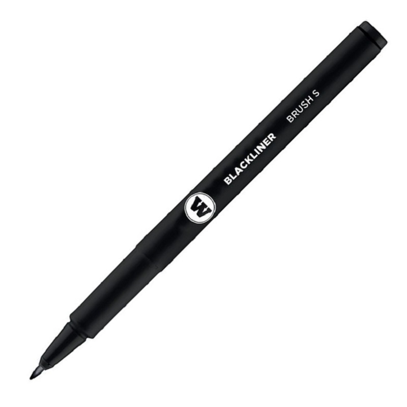 Štětcová fixa MOLOTOW Blackliner, černý Brush S