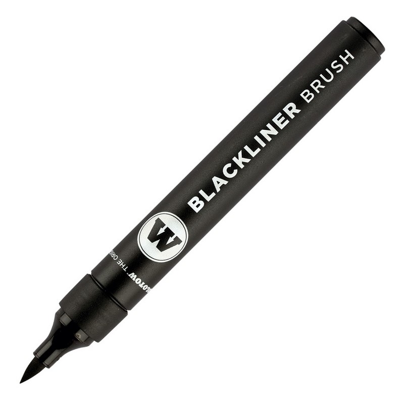 Štětcová fixa MOLOTOW Blackliner, černý Brush