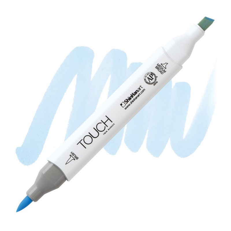 Lihová fixa TOUCH oboustranná Brush & Chisel, PB144 Pale baby blue