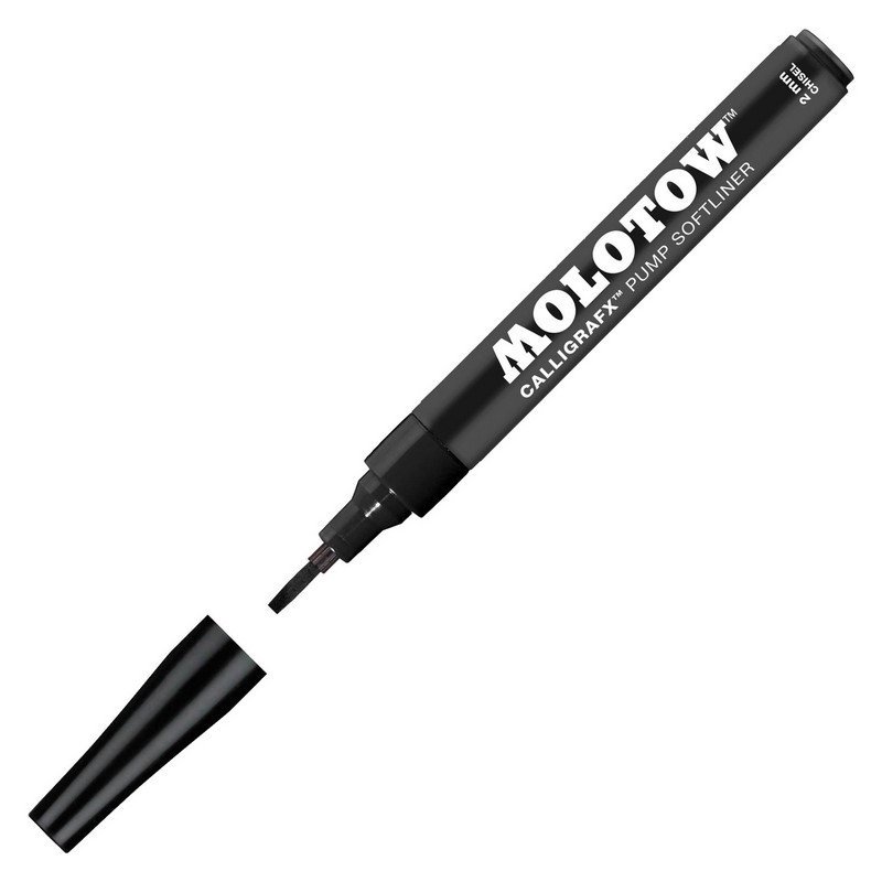 Štětcová fixa MOLOTOW CALLIGRAFX Softliner, černý Brush