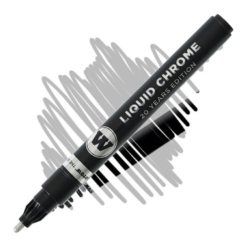 Chromová fixa se zrcadlovým efektem MOLOTOW Liquid Chrome, 2mm