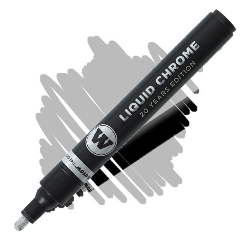 Chromová fixa se zrcadlovým efektem MOLOTOW Liquid Chrome, 4mm