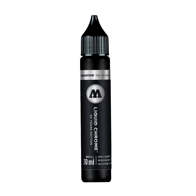 Chromový inkoust se zrcadlovým efektem MOLOTOW Refill Ink Liquid Chrome