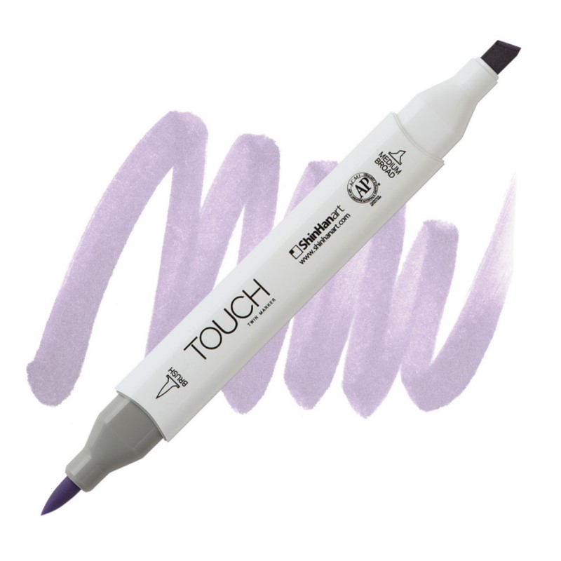 Lihová fixa TOUCH oboustranná Brush & Chisel, P145 Pale lavender