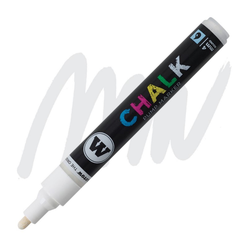 Křídová fixa MOLOTOW Chalk na sklo 4mm, bílá