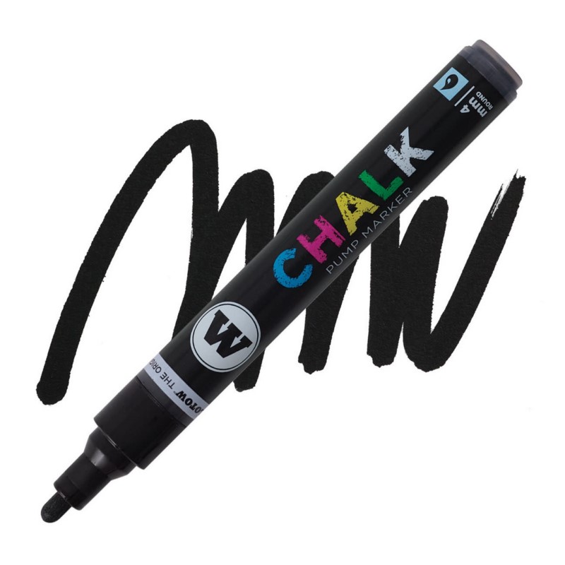 Křídová fixa MOLOTOW Chalk na sklo 4mm, černá