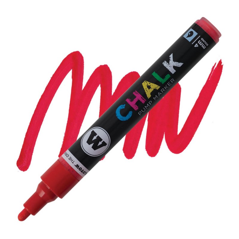 Křídová fixa MOLOTOW Chalk na sklo 4mm, červená