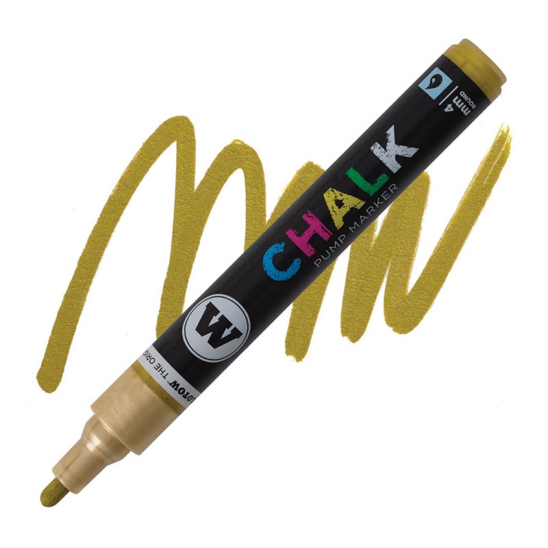 Křídová fixa MOLOTOW Chalk na sklo 4mm, zlatá