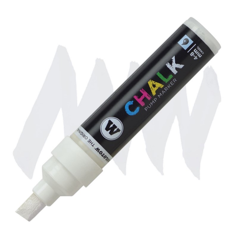 Křídová fixa MOLOTOW Chalk na sklo 4-8mm, bílá