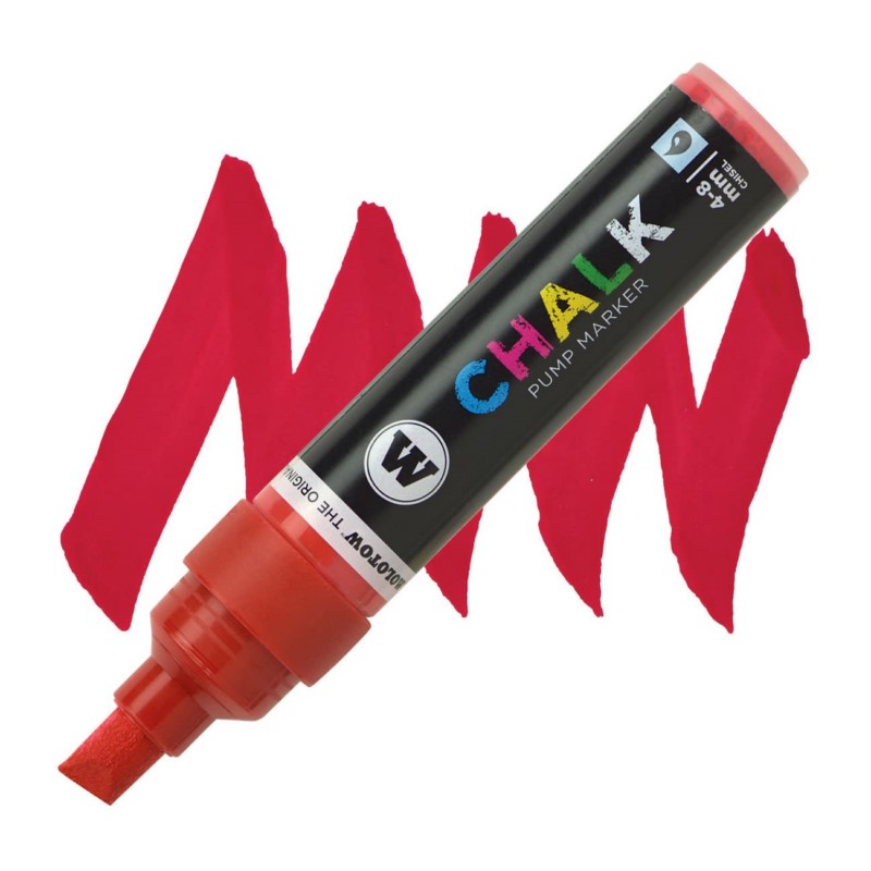 Křídová fixa MOLOTOW Chalk na sklo 4-8mm, červená