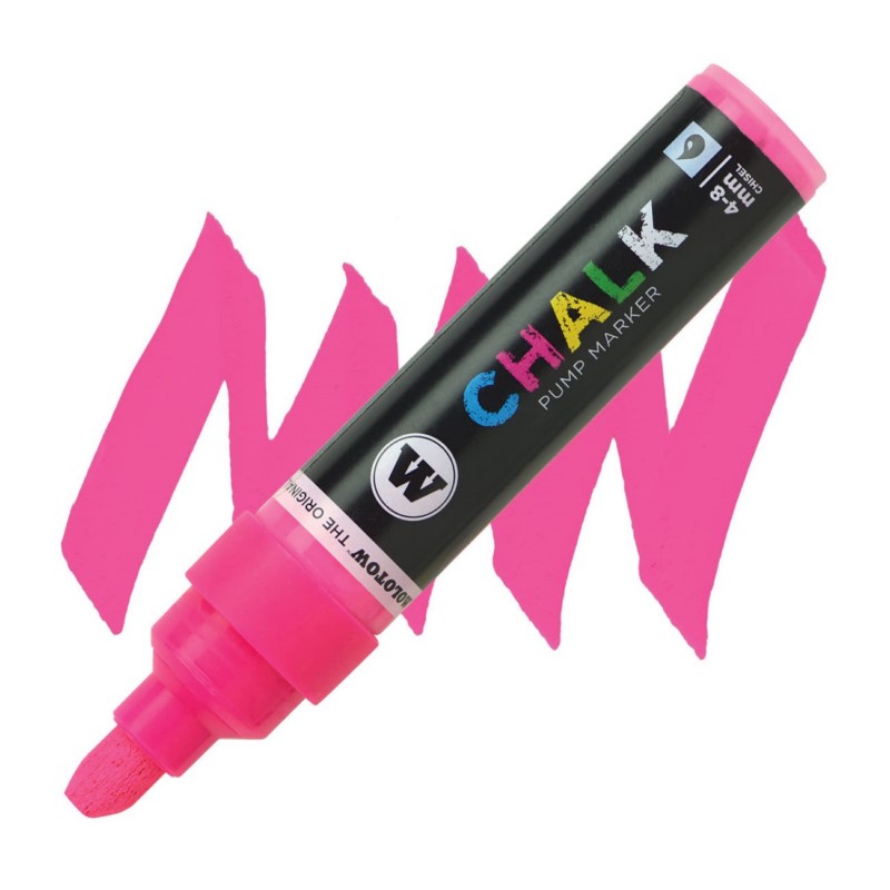 Křídová fixa MOLOTOW Chalk na sklo 4-8mm, růžová NEON