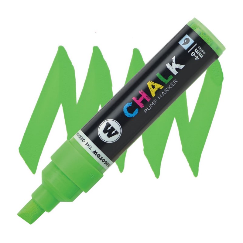 Křídová fixa MOLOTOW Chalk na sklo 4-8mm, zelená NEON