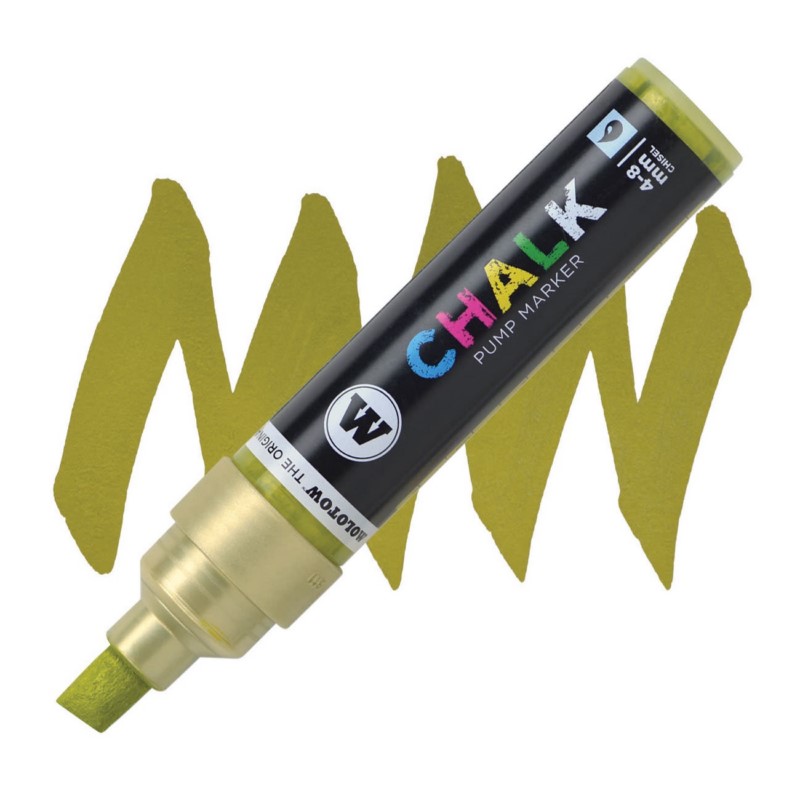 Křídová fixa MOLOTOW Chalk na sklo 4-8mm, zlatá