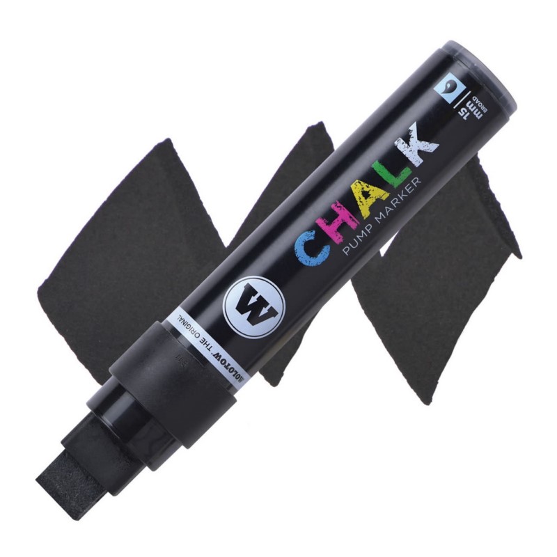 Křídová fixa MOLOTOW Chalk na sklo 15mm, černá