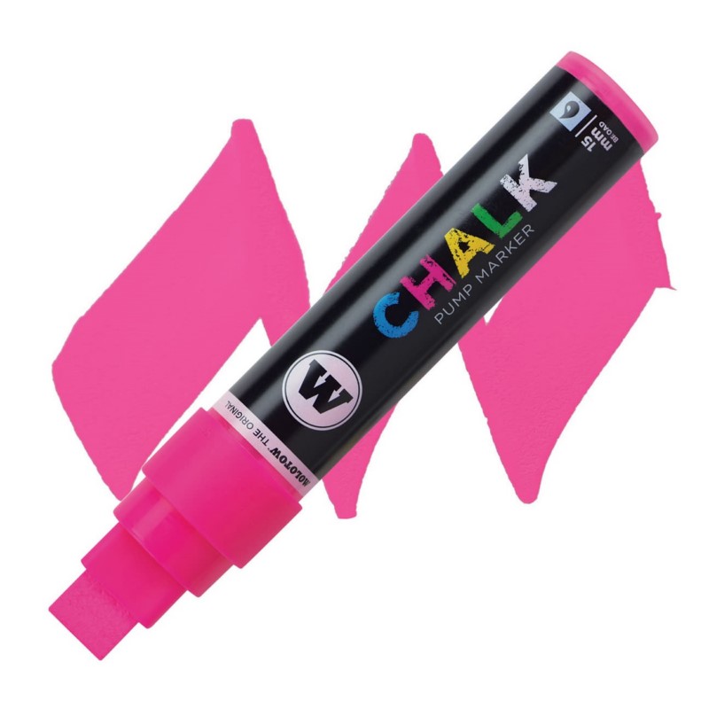 Křídová fixa MOLOTOW Chalk na sklo 15mm, růžová NEON