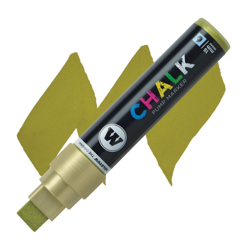 Křídová fixa MOLOTOW Chalk na sklo 15mm, zlatá