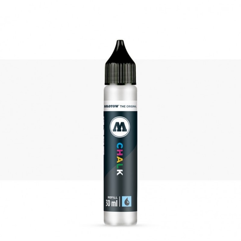Křídový inkoust MOLOTOW Refill Ink pro Chalk na sklo, bílý