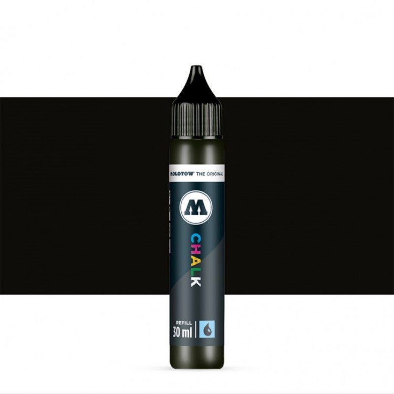Křídový inkoust MOLOTOW Refill Ink pro Chalk na sklo, černý