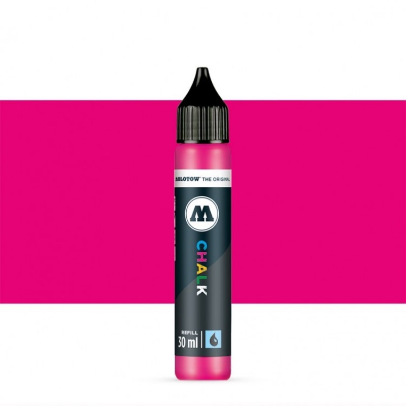 Křídový inkoust MOLOTOW Refill Ink pro Chalk na sklo, růžový NEON
