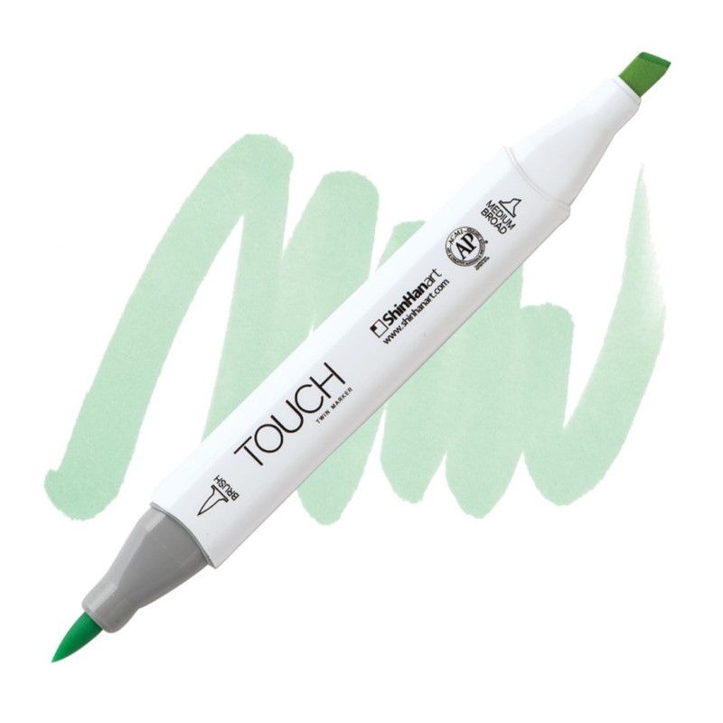 Lihová fixa TOUCH oboustranná Brush & Chisel, GY167 Pale green light