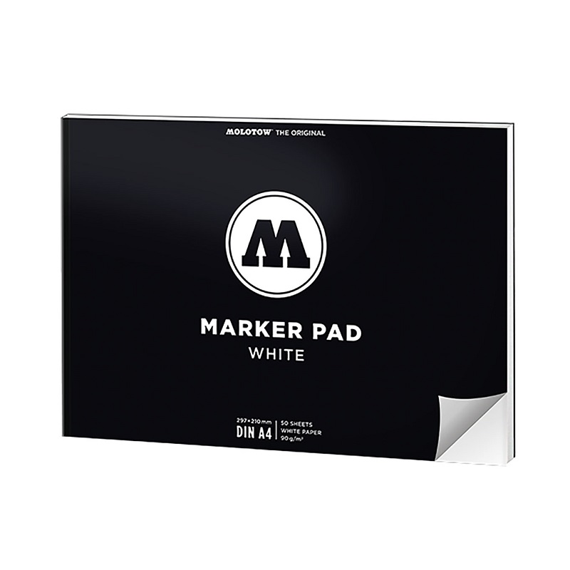 Blok MOLOTOW Basic Marker Pad A4 bílý, 50 listů