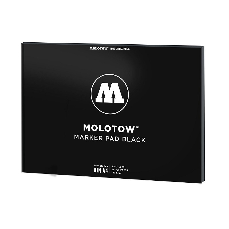 Blok MOLOTOW Basic Marker Pad A4 černý, 30 listů