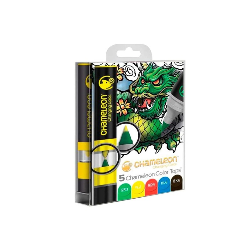 CHAMELEON Color Tops tónovací nástavce, 5ks základní tóny