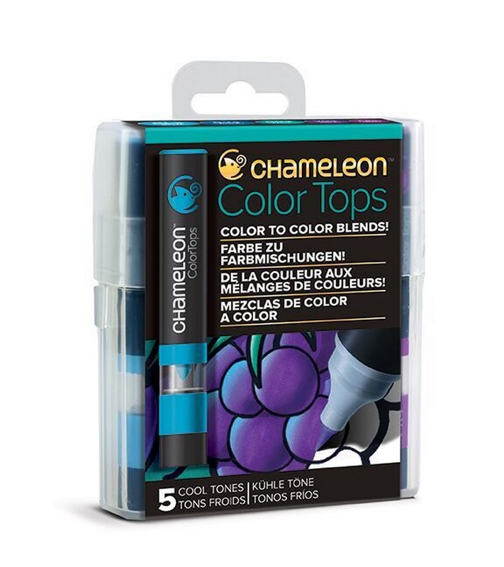 CHAMELEON Color Tops tónovací nástavce, 5ks studené tóny