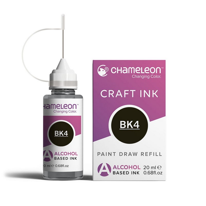 CHAMELEON inkoust Ink Refill 20ml, Deep Black BK4