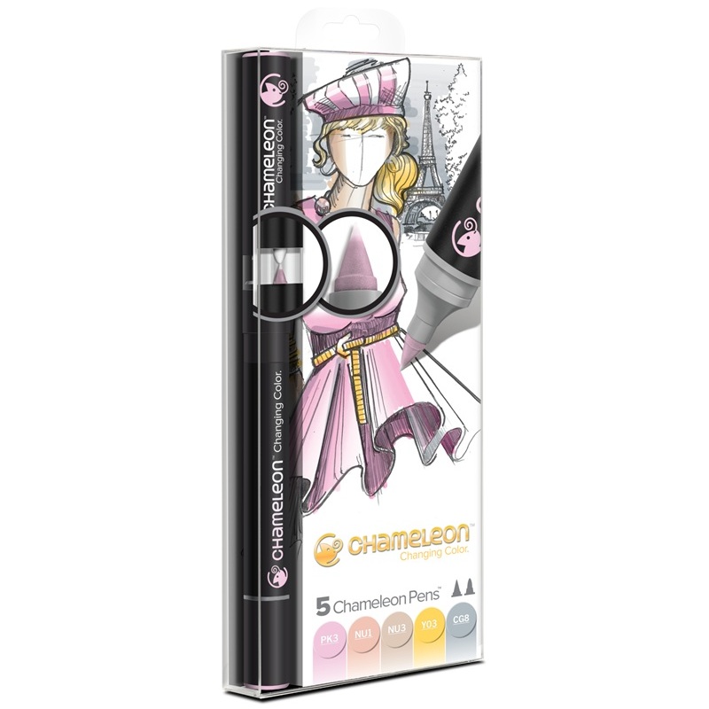 CHAMELEON Pen tónovací popisovač, 5ks pastelové tóny