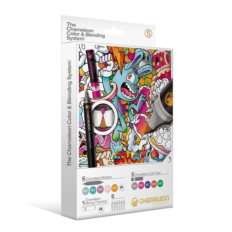CHAMELEON Pen tónovací popisovač, 12ks Color & Blending System hravé tóny #5
