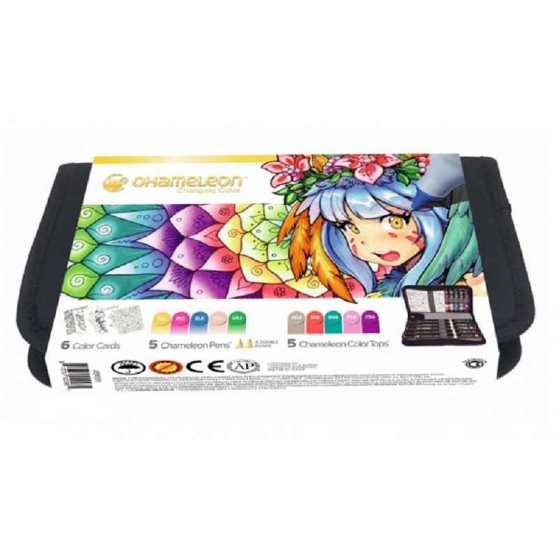 CHAMELEON Pen tónovací popisovač a nástavce Color Tops, 16ks v penále