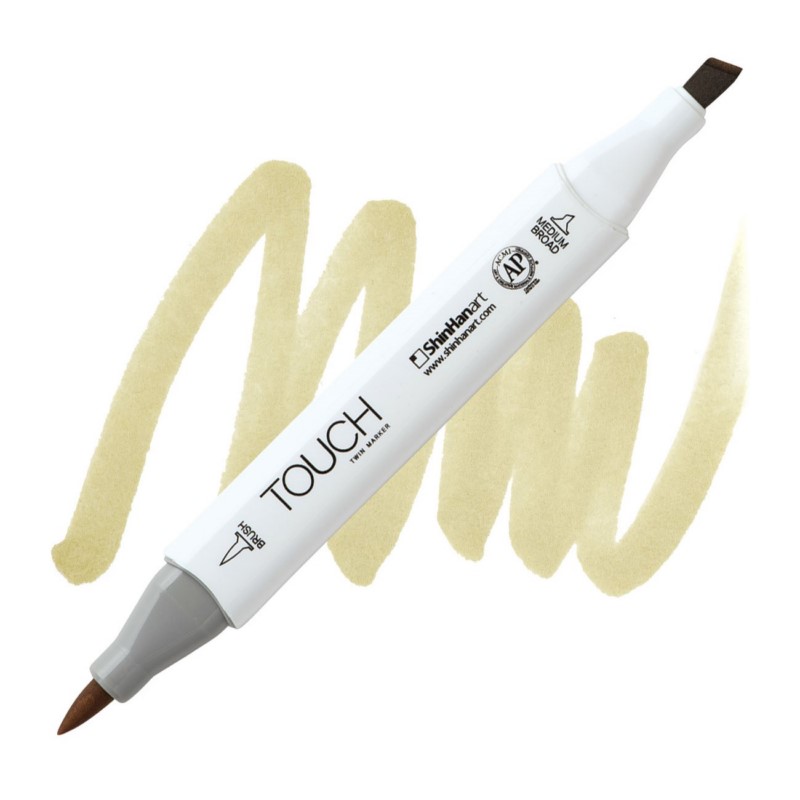 Lihová fixa TOUCH oboustranná Brush & Chisel, Y223 Straw yellow