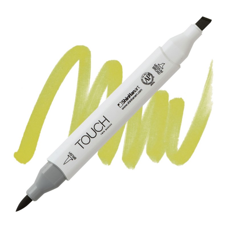 Lihová fixa TOUCH oboustranná Brush & Chisel, Y224 Olive pale