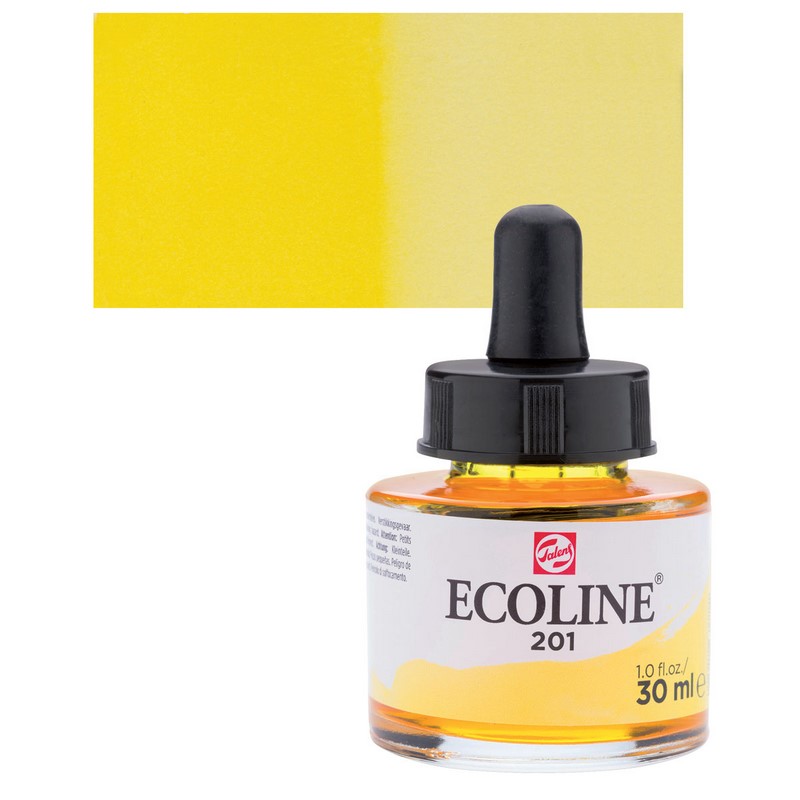 ROYAL TALENS Akvarelový ECOLINE Aquarell Ink 30ml, 201 light yellow