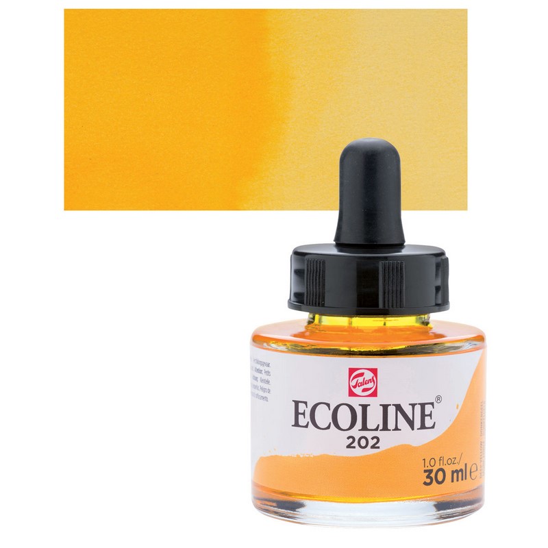 ROYAL TALENS Akvarelový ECOLINE Aquarell Ink 30ml, 202 deep yellow