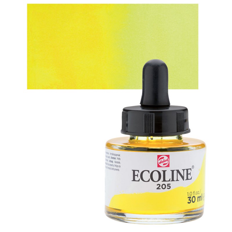 ROYAL TALENS Akvarelový ECOLINE Aquarell Ink 30ml, 205 lemon yellow