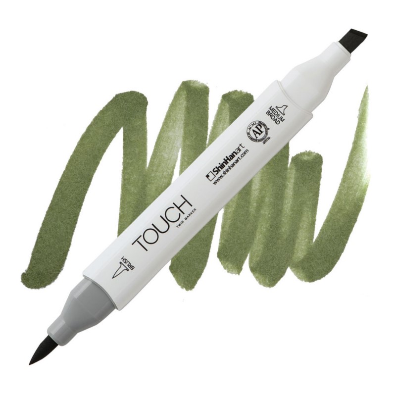 Lihová fixa TOUCH oboustranná Brush & Chisel, GY231 Seaweed green