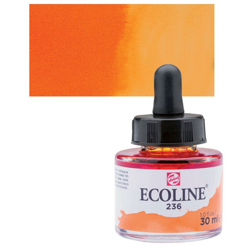 ROYAL TALENS Akvarelový ECOLINE Aquarell Ink 30ml, 237 deep orange